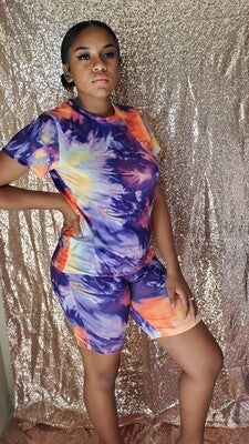 Tie-Die Purple & Yellow