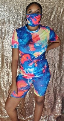 Tie Dye Splash w/mask